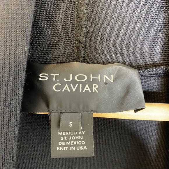 St John Caviar Short Sleeve Open Cardigan - S - Picture 5 of 9